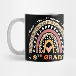 Back To School 8th Grade Where The Adventure Begins Rainbow Mug